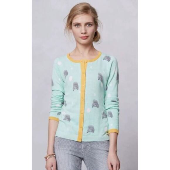 Giuliana Leila Sweaters - Anthropologie - Guilana Leila Mint Green Road Rage Cardigan